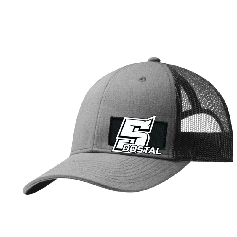 Bullet 5 Racing   Patch Snapback Trucker Hat Heather Gray/Black