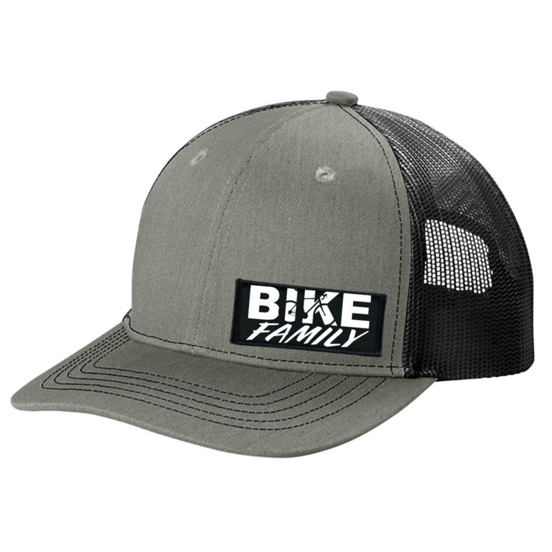 Bike Family Collection  Youth Patch Mesh Snapback Hat Heather Gray/Black