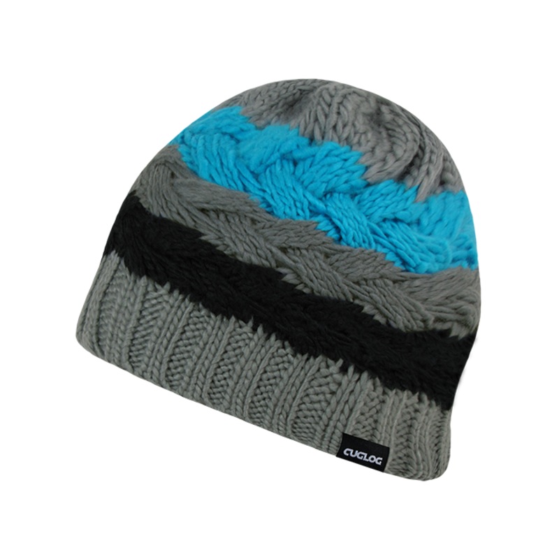 St. Helens Striped Beanie, Thick Knit Cap – Cuglog K034