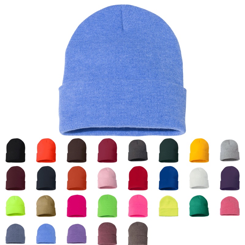 Sportsman SP12 – Beanie, Knit Cap, 12, Long Beanie, Blank Beanies, Bulk Beanies, Wholesale Beanies – SP12