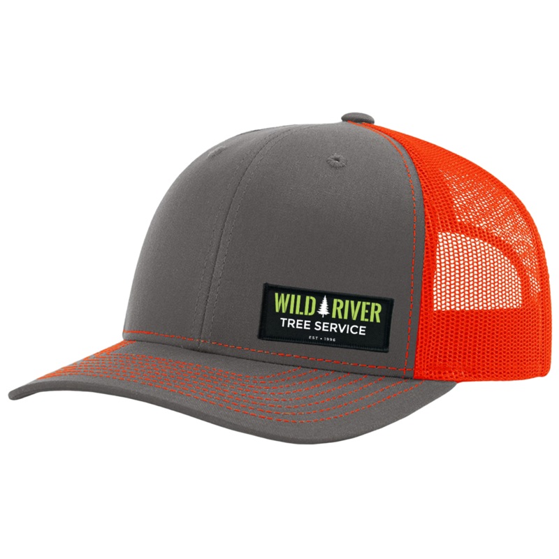 Wild River   Patch Richardson Snapback Trucker Hat Gray/Neon Orange