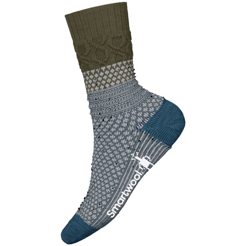Popcorn Cable Crew|Winter Moss|L|M|S