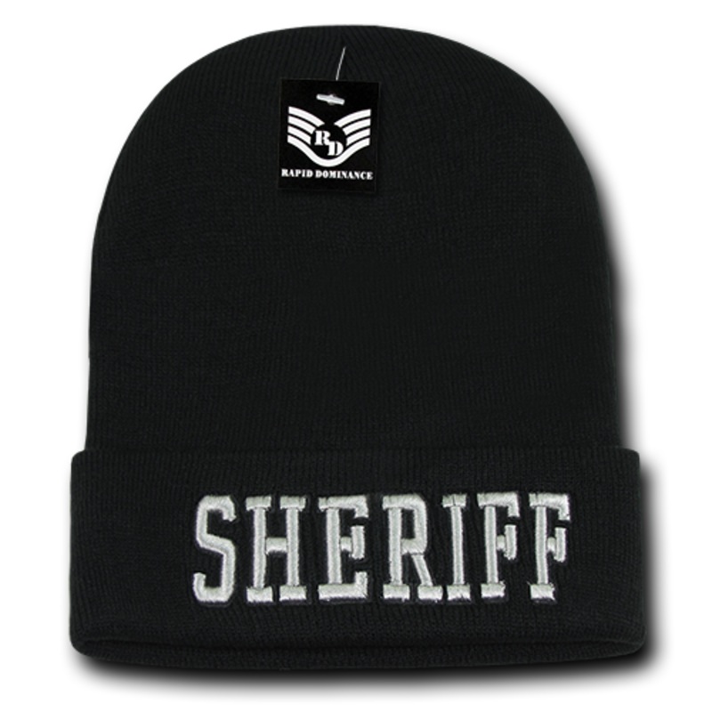 Sheriff Law Enforcement Knit Beanie Cap – Black – R81