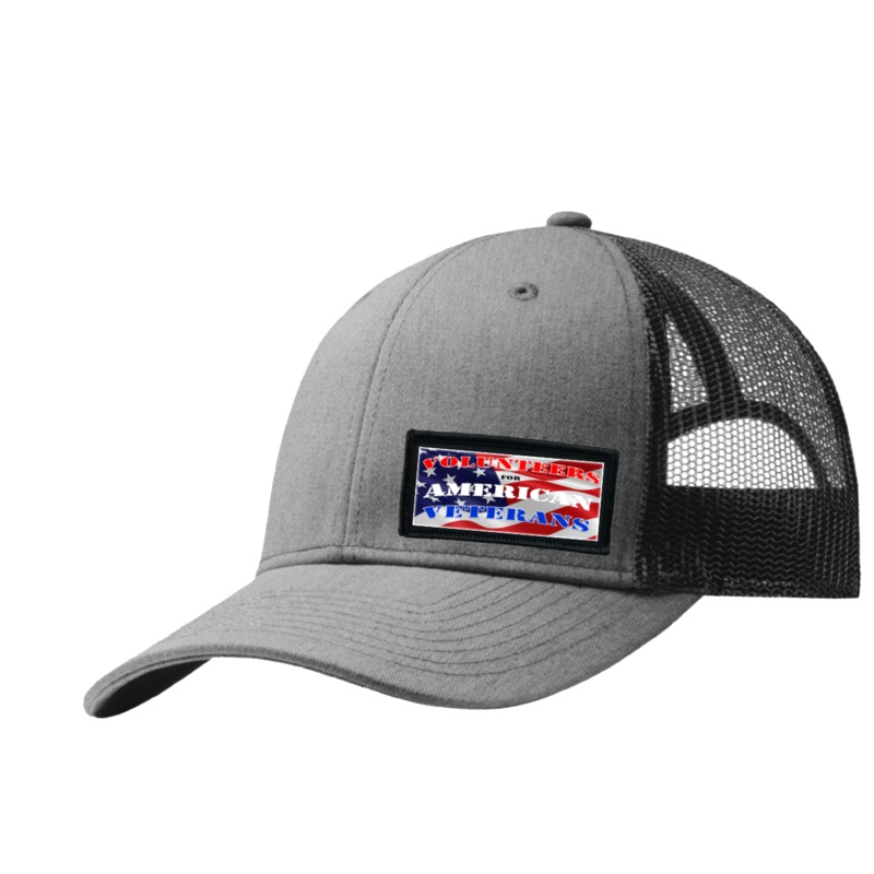 Volunteers for American Veterans   Patch Snapback Trucker Hat Heather Gray/Black