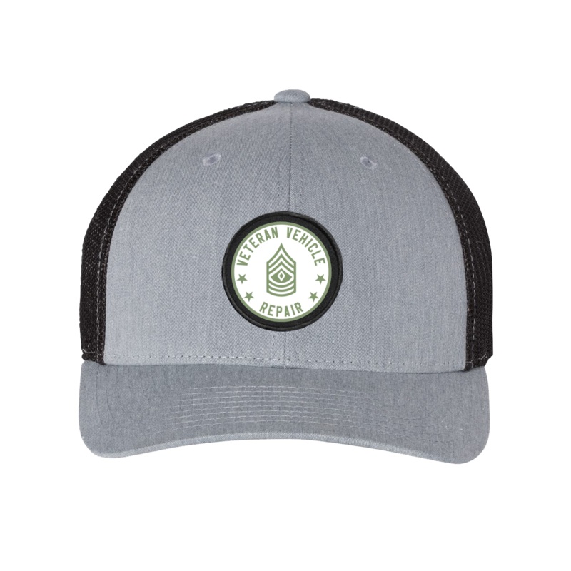 Veteran Vehicle Repair    Patch Snapback Trucker Hat Heather Gray/Black