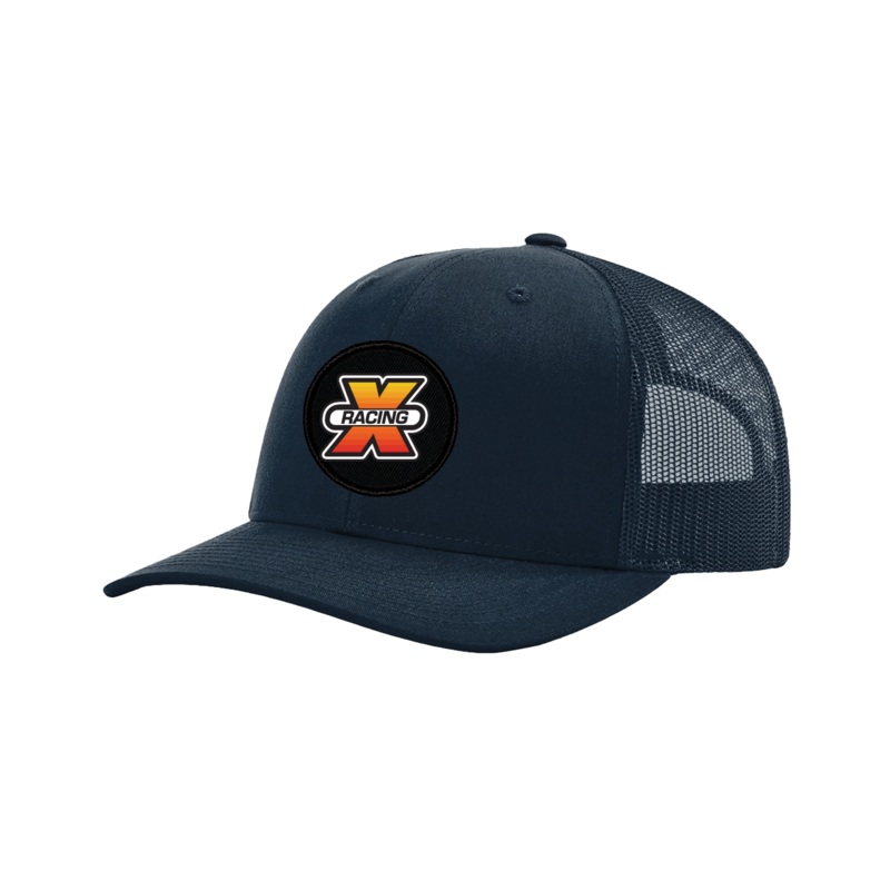 X Racing  Youth  Patch Richardson Snapback Trucker Hat Navy