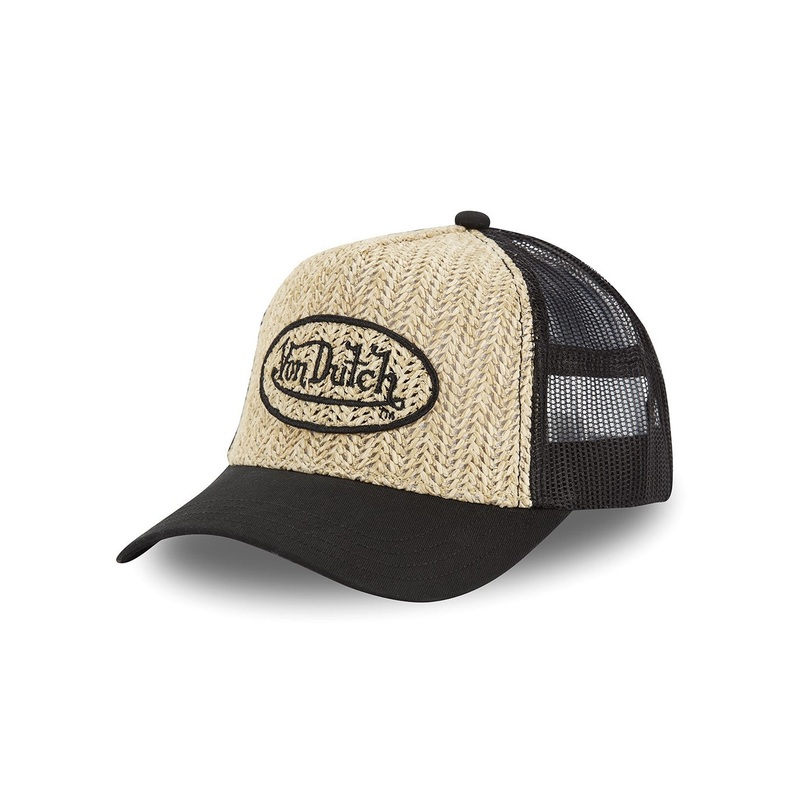 Von Dutch – PAILLE – 5-Panel Trucker Cap – Black/Sand