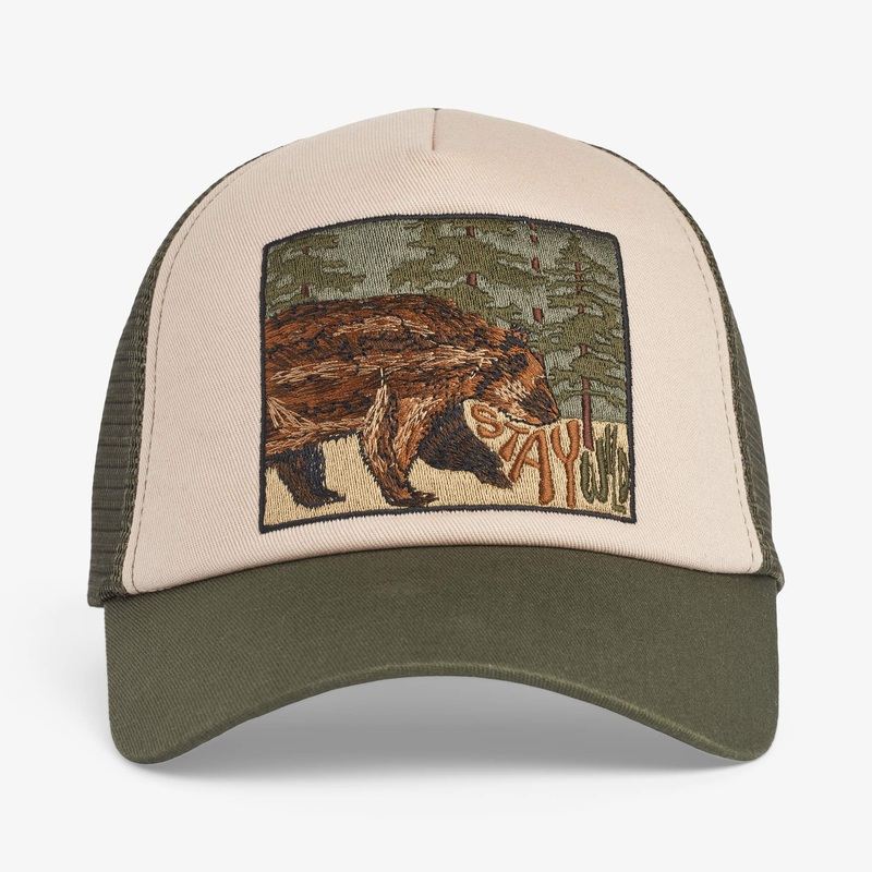 Upfront Nordic Headwear – BEAR High A-Shape Trucker Cap – Dark Green