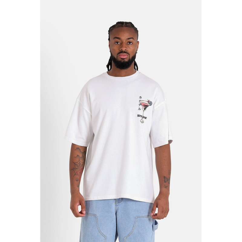 SIXTH JUNE – Cocktail Print SS Tshirt – White