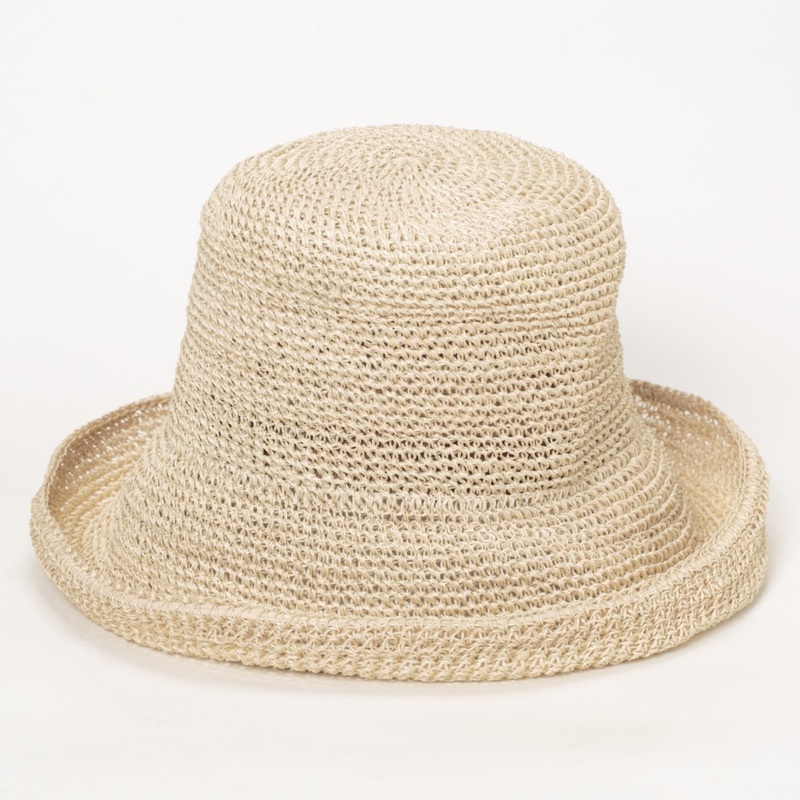 ABACA HAND CROCHET HAT|Brown|Black|Natural
