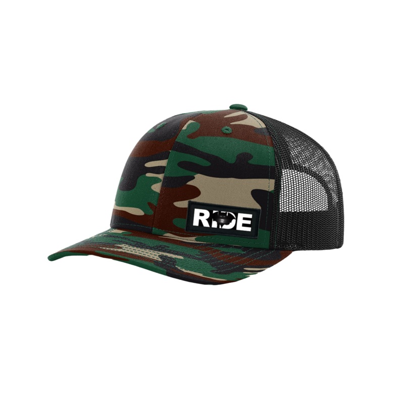 The Bat Wolf   Patch Richardson Snapback Trucker Hat Army Camo/Black
