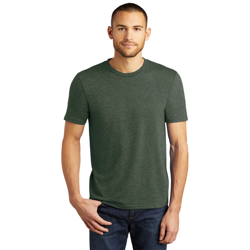 District DM130 Perfect Tri Tee – Heathered Forest Green