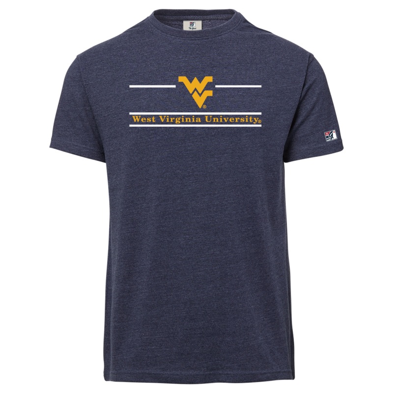 West Virginia Logo Bar Tee|Navy|S|M|L|XL|XXL