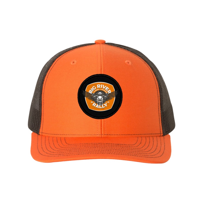 Big River Rally    Patch Richardson Snapback Trucker Hat Orange/Black