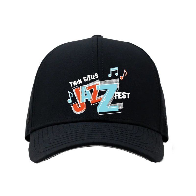 Twin Cities Jazz Festival  Waterproof Performance HTV Trucker Snapback Hat Black
