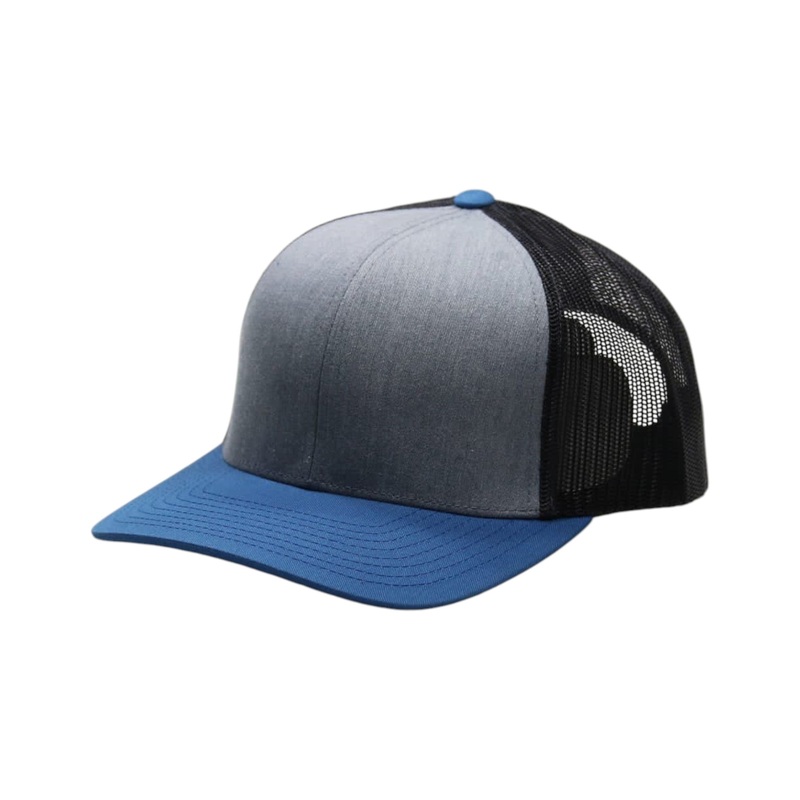 6-Panel 3-Tone Low Profile Trucker Cap Curved Brim