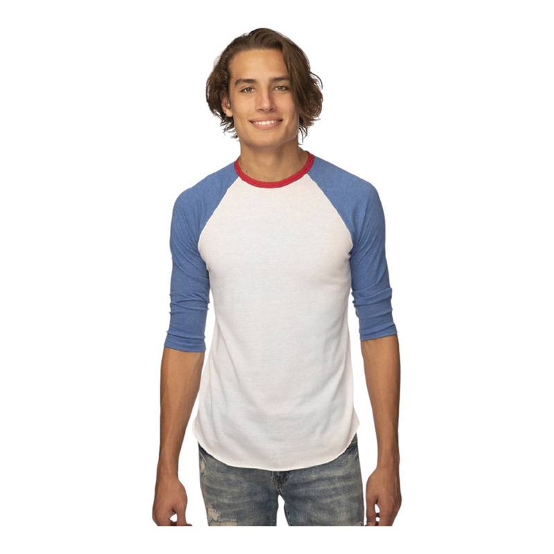 Royal Apparel Unisex Americana Raglan Baseball T-Shirt  Style 17160 Made in USA