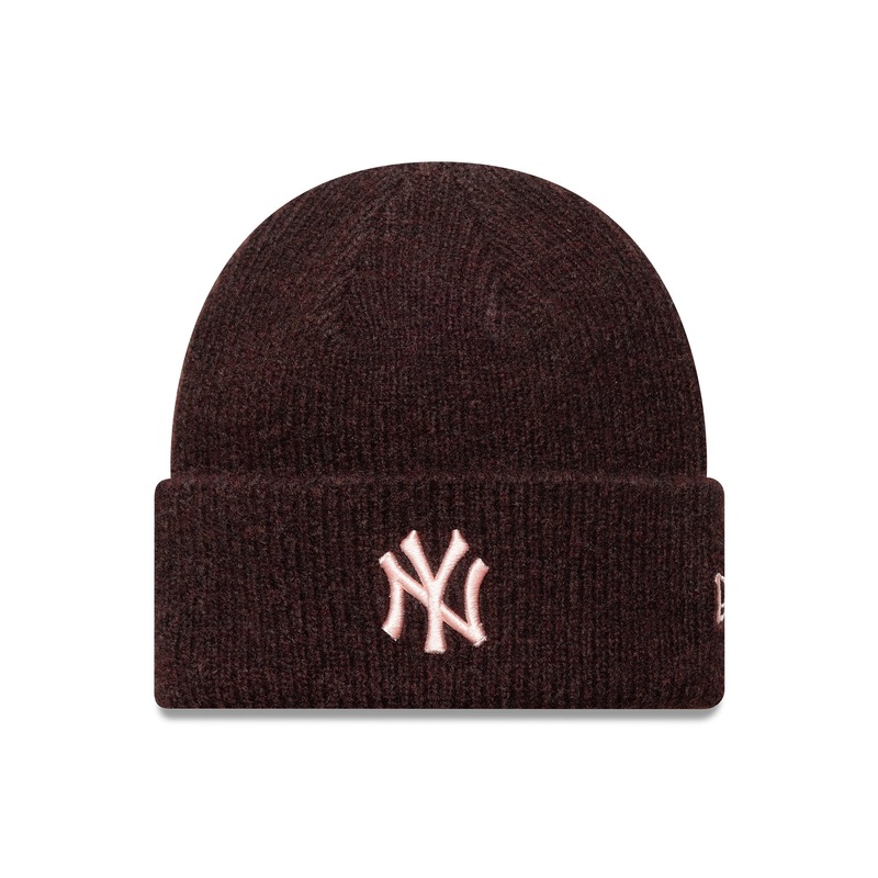 New Era – WMNS Wide Cuff Beanie – New York Yankees – Dark Red/Pink