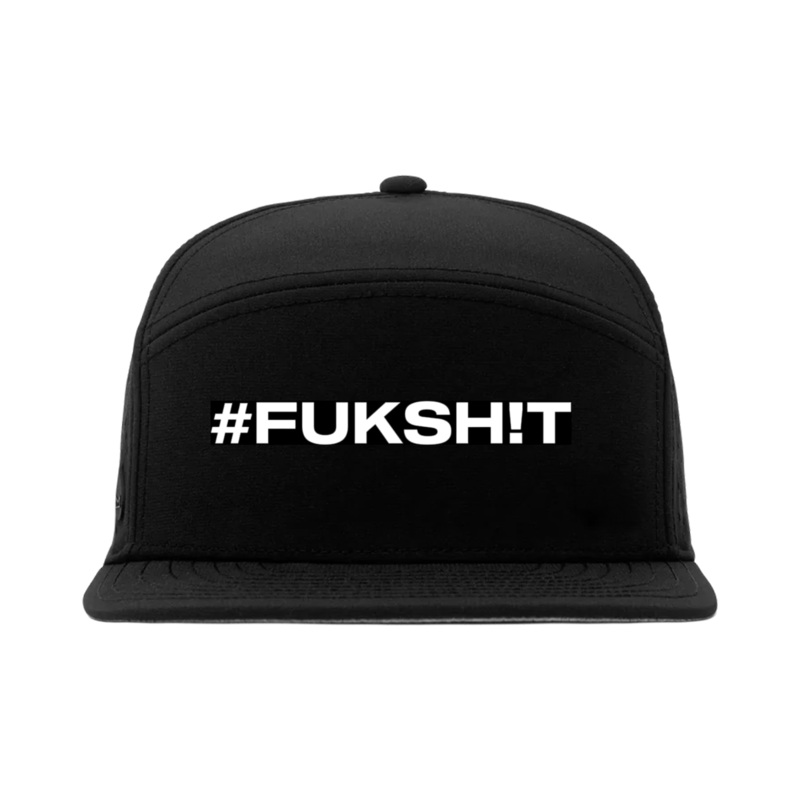 The Bat Wolf  Waterproof Performance HTV Flat Brim Snapback Hat Black