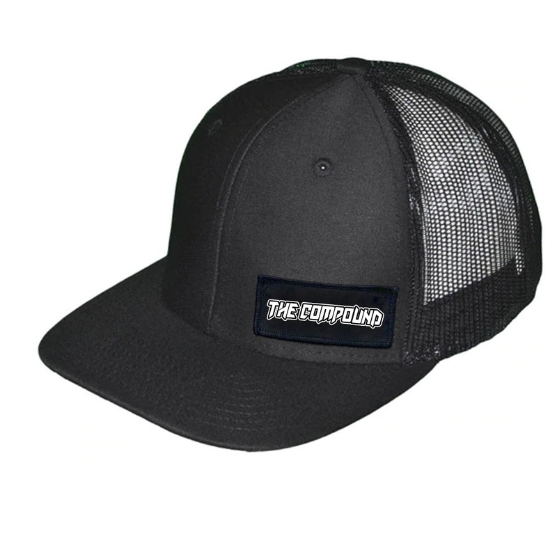 The Compound MX   Patch Snapback Trucker Hat Black