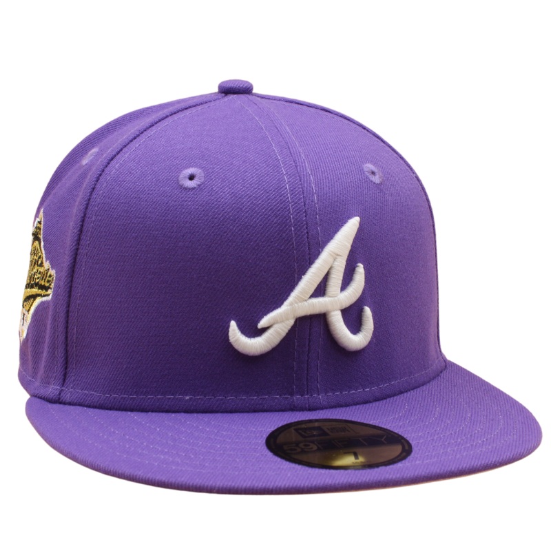 Atlanta Braves Cooperstown 59Fifty Fitted 1995 World Series – Purple/Pink UV