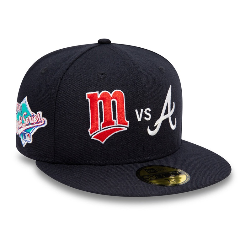 Atlanta Braves vs Minnesota Twins Navy 59FIFTY Cap – Navy