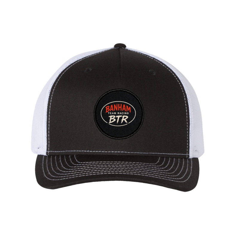 Banham Team Racing    Patch 5-Panel Snapback Trucker Hat Black/White