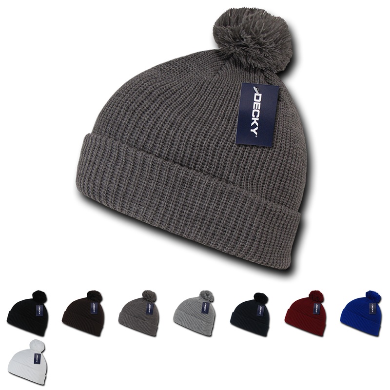Pom Pom Knit Beanie Cap – Decky 686