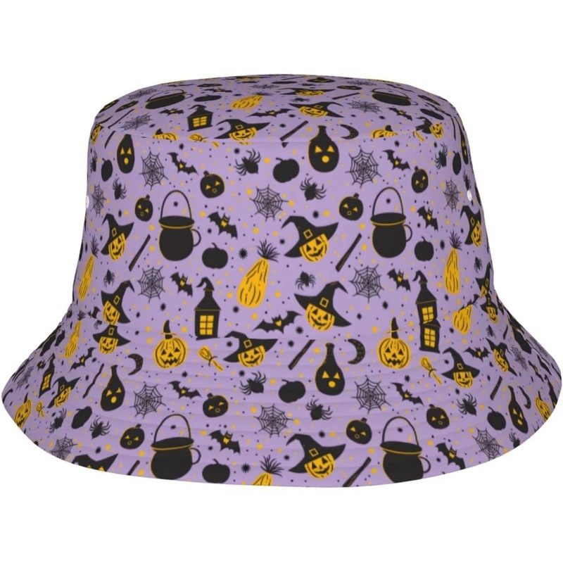 Bucket Hat For Halloween Cool Novelty Hats For Women Men Witch Hat Pumpkin Soup