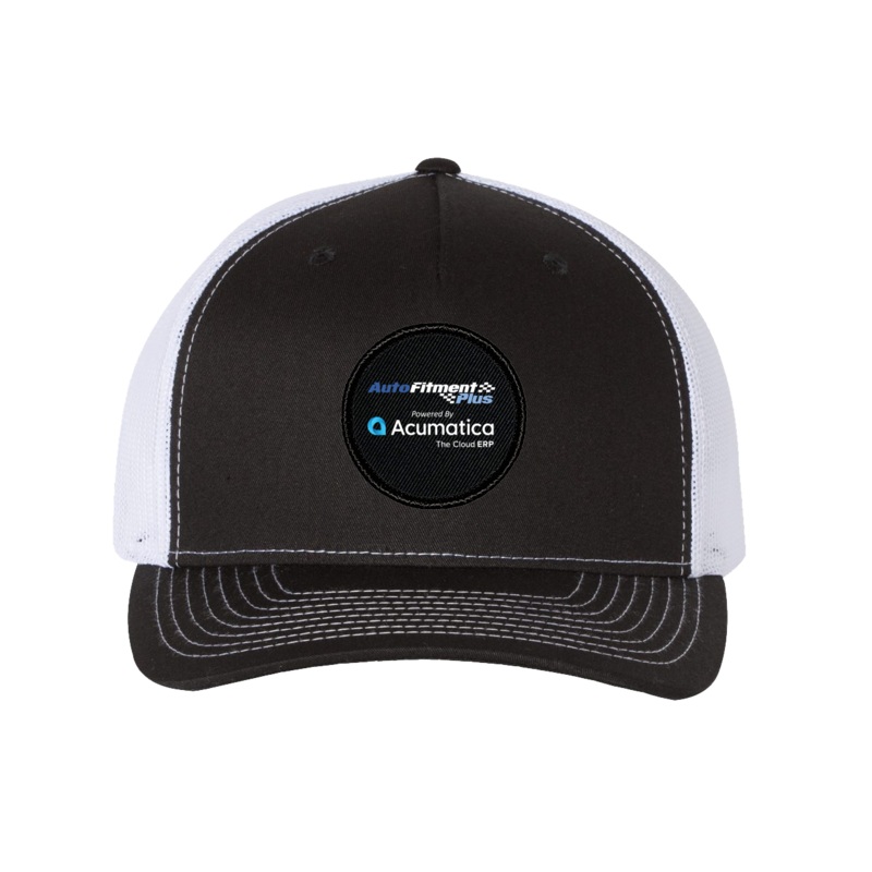 Auto Fitment Plus    Patch 5-Panel Snapback Trucker Hat Black/White