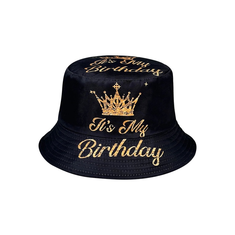 Birthday Party Crown Pattern Bucket Hats