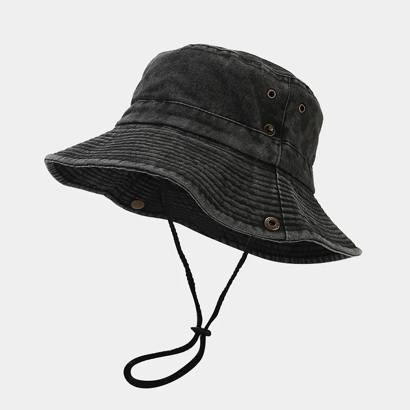 Bucket Hat for Men Pure Cotton Panama Fisherman