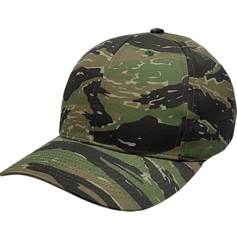 Cali Headwear KL100TG Tiger Green Camo 6 Panel Cap USA Made