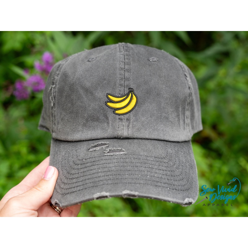 Bananas Hat | Distressed Baseball Cap OR Ponytail Hat