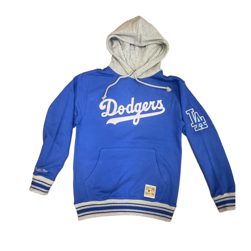 Mitchell & Ness Los Angeles Dodgers QTP There & Back Fleece Hoodie Vintage Logo