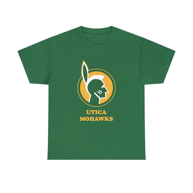 Utica Mohawks T-Shirt|Irish Green|White|Black|Kiwi|Turf Green|S|M|L|XL|2XL|3XL|4XL|5XL