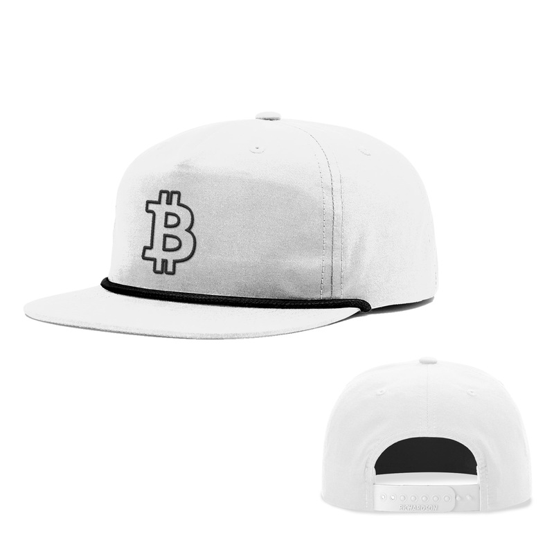 Bitcoin Outline Rope Hats|Umpqua Snapback Flatbill|White and Black|Full Black|Loden and Gold|Red And White