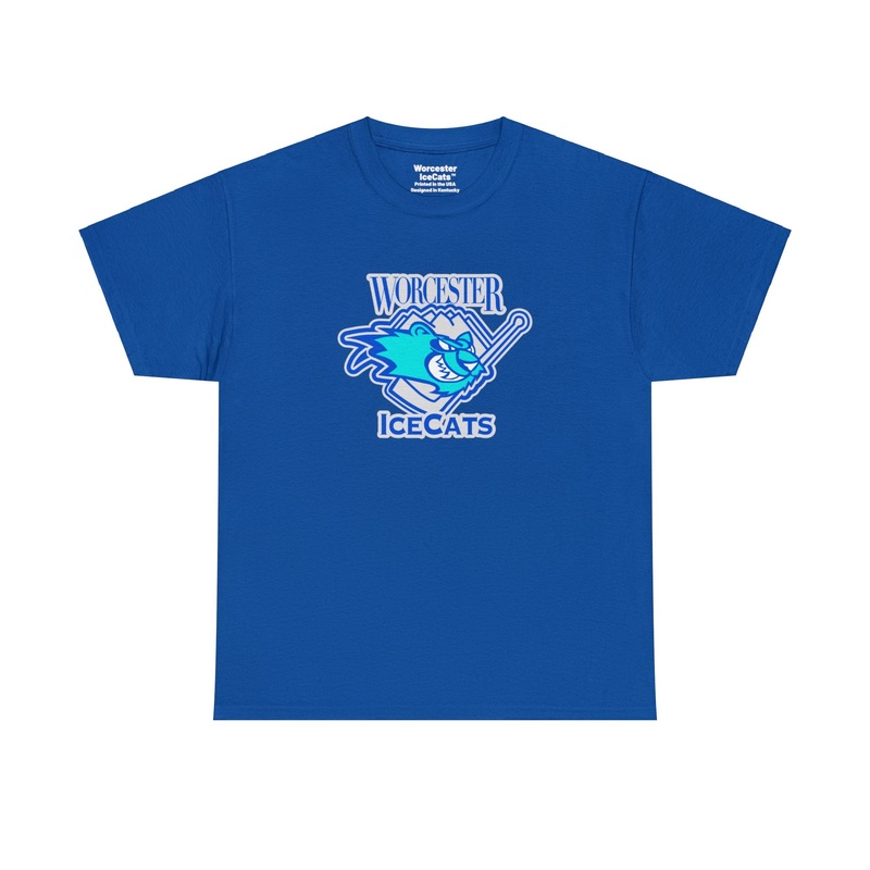 Worcester IceCats T-Shirt|Light Blue|Navy|Royal|Sport Grey|Black|S|M|L|XL|2XL|3XL|4XL|5XL