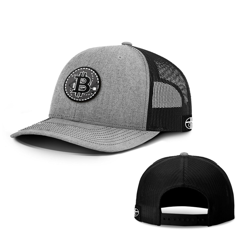 Bitcoin Black and White Patch Hats